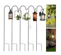 Lot de 5 Crochets de Lanternes de Jardin 90 cm en Métal, Tige de Berger, Piquets pour Cages à Oiseaux et Articles de Décoration à Suspendre