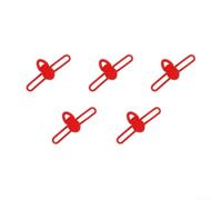 Lot de 5 crochets de pêche en silicone Rouge