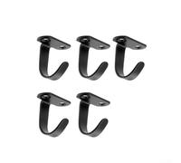 Lot de 5 crochets de plafond en acier inoxydable pour suspendre des plantes, des tissus, des anneaux et des objets de décoration en toute sécurité (noir)