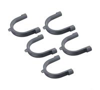 Lot de 5 crochets de tuyau de vidange en forme de U conçus pour gérer et sécuriser les tuyaux de vidange de machine à laver avec construction en plastique