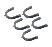 Lot de 5 crochets de tuyau d'évacuation en forme de U pour machine à laver, pour une installation facile du support de tuyau en plastique pour tuyaux de 20 à 26 mm, pour une solution de plomberie bien