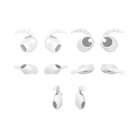 Lot de 5 Crochets d'oreille pour Samsung Galaxy Buds 4, Embouts en Silicone Souple antidérapants avec ailettes pour Un Maintien sûr Pendant la Course l'entraînement et au Quotidien (Blanc)