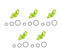 Lot de 5 crochets en plastique pour canne à pêche - Accessoires pour une gestion sécurisée des appâts et une protection de guide de canne à pêche (vert)