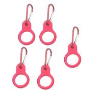 Lot de 5 crochets porte-clés flexibles en silicone pour bouteilles de sport avec mousqueton, équipement d'escalade léger, crochet en silicone résistant aux chocs