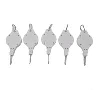 Lot de 5 crochets rétractables pour panier suspendu avec corde de traction réglable, conçus pour le jardinage en intérieur, les pots de fleurs et les cages à oiseaux supportant jusqu'à 15 kg (blanc)
