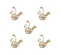 Lot de 5 cuillères décoratives en forme de cygne pour Noël, mariage, maison, 13,4 x 2,5 cm