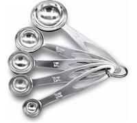 Lot de 5 cuillères doseuse mesure cup tsp et ml pour Mesurer ingrédients Sec et Liquides ( café ,thé, ...) + creuse bille à melon