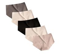 Lot de 5 Culotte Femme Coton Invisible, Ventre Plat Respirant Sexy Slip sous Vetement Confortables Et Doux pour Femmes Sport Extensibles String Décontracté Underwear sans Couture Boxer