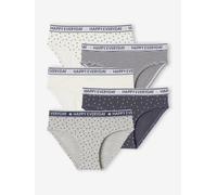 Lot de 5 culottes Happy everyday fille gris chiné 4A