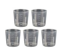 Lot de 5 cylindres de mesure de laboratoire transparents pour la cuisine, outil de cuisine, tasse de cuisine transparente, cylindre de mesure gradué