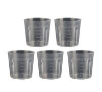 Lot de 5 cylindres de mesure de laboratoire transparents pour la cuisine, outil de cuisine, tasse de cuisine transparente, cylindre de mesure gradué