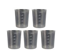 Lot de 5 cylindres de mesure de laboratoire transparents pour la cuisine, outil de cuisine, tasse de cuisine transparente, cylindre de mesure gradué