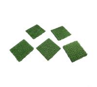 Lot de 5 dalles auto-drainantes pour gazon de patio Vert 30 cm | Design emboîtable, base auto-drainante, empêche les flaques d'eau, taille 30 x 30 cm, lot de 5 pièces pour une couverture
