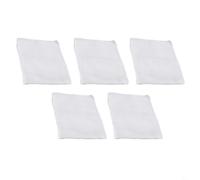 Lot de 5 débarbouillettes de bain en coton polyester doux pour gommage du corps avec exfoliation douce et tissu adapté pour une utilisation sous la douche (blanc)
