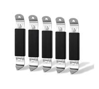 Lot de 5 décapsuleurs magnétiques en acier inoxydable - Ouvre-bouteille plat solide et bière, petit décapsuleur avec aimant pour le camping et les voyages