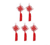 Lot de 5 décorations à suspendre en forme de nœud chinois pour entrée ou foyer pour ajouter un attrait festif et culturel saisonnier