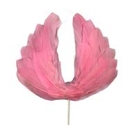 Lot de 5 décorations de gâteau - Ailes d'ange - Plumes décoratives - Pour anniversaire, muffin, gâteau - Plumes pour fête d'anniversaire, Saint-Valentin, fête à la maison