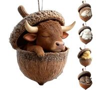 Lot De 5 Décorations De Noël en Forme De Glands Et d'animaux De La Forêt, 8 Cm, Pommes De Pin, Décorations Suspendues Plates 2D en Acrylique pour Sapin De Noël, Décoration Festive pour La Maison