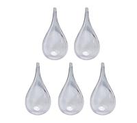 Lot de 5 décorations de Noël vides transparentes en forme de gouttelettes à suspendre pour cérémonie d'ouverture de mariage, décoration de Noël incassable