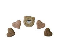 Lot de 5 décorations faites à la main en feutre de laine pour bébé - Dinosaure - Cœur - Décoration de fête pour nouveau-né - Accessoires de photographie