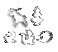 Lot de 5 Découpoirs Animaux du Grand Nord Inox