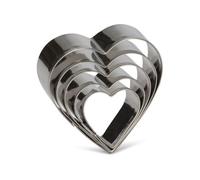 Lot De 5 Decoupoirs Coeur Inox 18/0 - Patisse