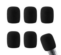Lot de 5 Déflecteurs de Vent pour Microphone,Couvercle de Pare-brise en Mousse à Filtre Anti-pop pour Bloquer les Plosifs,Remplacement De La Housse De Micro Du pour Bruit Shure Sm58 Sm48 (Noir)