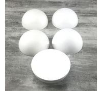 Lot de 5 Demi-Sphères de 12 cm de diamètre, Dômes Pleins en polystyrène de 6 cm de Haut