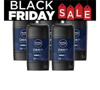 Lot de 5 déodorants bâtons carbone noir bois foncé profond pour hommes Nivea ...
