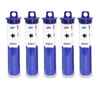 Lot de 5 dés centraux gauche et droit avec 3 dés + 30 jetons. Le rangement du tube rond est très pratique pour les voyages. Facile à ranger, à transporter. (Bleu Lot de 5)