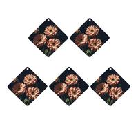 Lot de 5 désodorisants à suspendre pour voiture - Belles fleurs rétro - Tablettes d'aromathérapie - Cartes parfumées pour la maison et les voitures