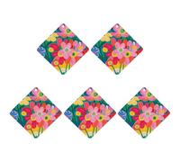 Lot de 5 désodorisants à suspendre pour voiture - Belles fleurs - Tablettes d'aromathérapie - Cartes parfumées pour la maison et les voitures