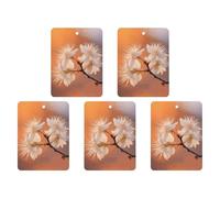 Lot de 5 désodorisants à suspendre pour voiture, fleurs sous lumière orange, tablettes d'aromathérapie, penderie, cartes parfumées pour rétroviseur, chambre à coucher, voiture, décoration intérieure