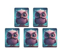 Lot de 5 désodorisants à suspendre pour voiture, hibou, tablettes d'aromathérapie, penderie, cartes parfumées pour rétroviseur, chambre à coucher, voiture, décoration intérieure