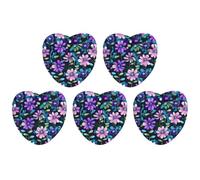 Lot de 5 désodorisants à suspendre pour voiture - Motif camélia violet - Tablettes d'aromathérapie - Cartes parfumées pour la maison et les voitures