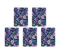 Lot de 5 désodorisants à suspendre pour voiture - Motif camélia violet - Tablettes d'aromathérapie - Cartes parfumées pour la maison et les voitures