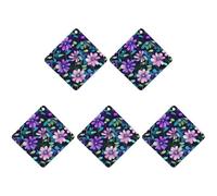 Lot de 5 désodorisants à suspendre pour voiture - Motif camélia violet - Tablettes d'aromathérapie - Cartes parfumées pour la maison et les voitures