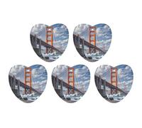 Lot de 5 désodorisants à suspendre pour voiture - Motif Golden Gate Bridge - Tablettes d'aromathérapie - Cartes parfumées pour la maison et les voitures