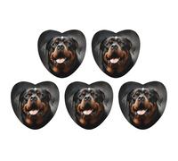 Lot de 5 désodorisants de voiture à suspendre - Cartes parfumées pour voitures - Motif chien Rottweiler - Art de voiture - Décoration intérieure - Cartes parfumées pour rétroviseur automobile
