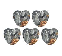 Lot de 5 désodorisants de voiture à suspendre pour voitures, fantôme mignon, citrouille, lanterne, désodorisants, décoration intérieure, cartes parfumées pour rétroviseur, accessoires automobiles