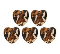 Lot de 5 désodorisants de voiture en peau de vache abstraite à suspendre - Feuilles d'encens parfumées pour voiture, maison, voiture, décoration intérieure, forme d'amour, style blanc