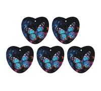 Lot de 5 désodorisants pour voiture - Motif papillon - Tablettes d'aromathérapie - Cartes parfumées à suspendre - Pour rétroviseur