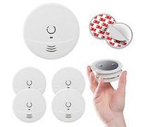 Lot de 5 détecteurs de fumée NF avec supports aimantés de fixation-EVACUATE