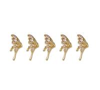 Lot de 5 diamants brillants pour ongles en cristal 3D - Zircon - Décoration pour ongles - Artisanat