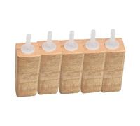 Lot de 5 diffuseurs de bulles d'air en bois naturel pour aquarium, bassin, bois lisse, eau salée