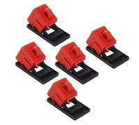 Lot de 5 dispositifs de verrouillage de disjoncteur - Pince sur disjoncteur électrique BD D11 - Construction PA66 avec taquet amovible pour largeur de poignée jusqu'à 18 mm et