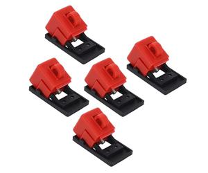 Lot de 5 dispositifs de verrouillage de disjoncteur - Pince sur disjoncteur électrique BD D11 - Construction PA66 avec taquet amovible pour largeur de poignée jusqu'à 18 mm et