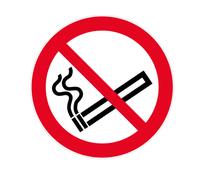 LOT DE 5 DISQUES Ø30 DEFENSE DE FUMER ISO 7001