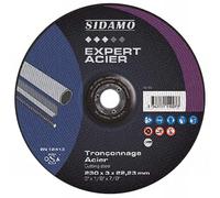 Lot de 5 disques à tronçonner EXPERT ACIER D. 230 x 3 x Al. 22,23 mm + 1 disque offert - Acier - 10111072 - Sidamo