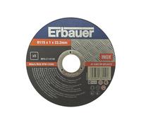 Lot de 5 disques à tronçonner métal 115 mm x 1 mm x 22,2 mm Erbauer